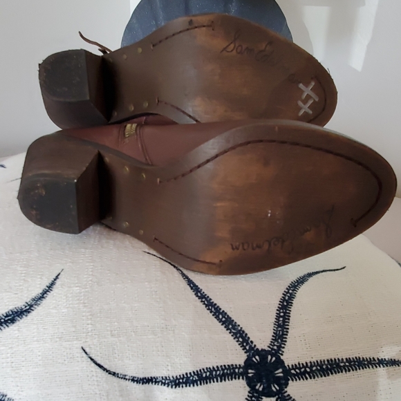 SAM EDELMAN WESTERN BOOTIE LEATHER SZ 7.5 - Picture 4 of 6